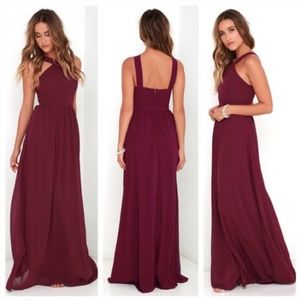 Air of Romance Burgundy Maxi Dress